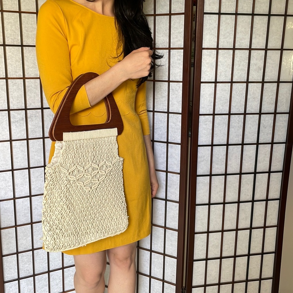 Vintage macrame handbag - Picture 3 of 17